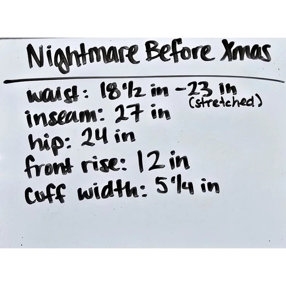 ✨️4/$20. NIGHTMARE BEFORE XMAS Silver Printed Velour Joggers With Elastic Waist - Picture 15 of 16